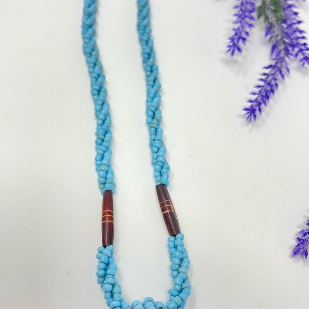 Vintage Beachy Clustered Seed Bead Shell Pendant … - image 3